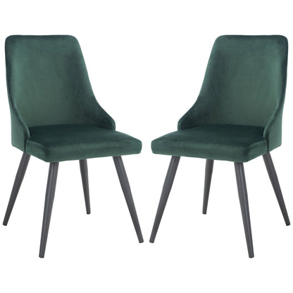 Sedia da pranzo moderna in velluto SAFAVIEH Zoi (set da 2) - 22,2 L x 18,8 P x 34,3 A