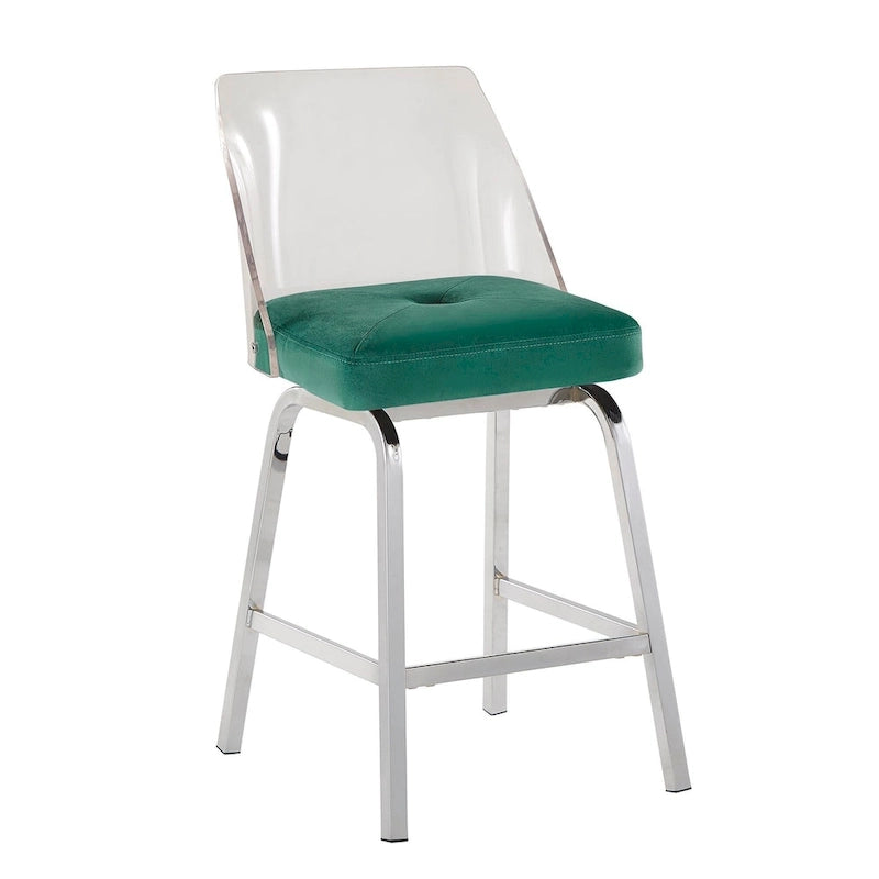 Sgabelli da bar Lennox Velvet (set da 2) di iNSPIRE Q Bold