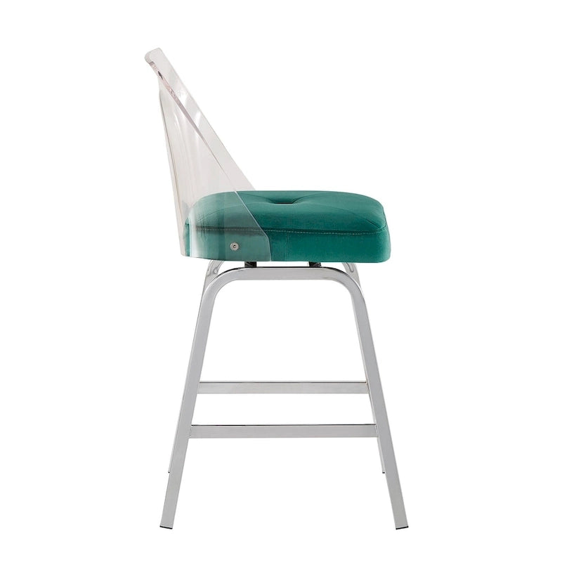 Sgabelli da bar Lennox Velvet (set da 2) di iNSPIRE Q Bold