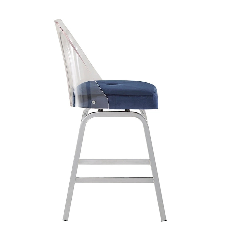 Sgabelli da bar Lennox Velvet (set da 2) di iNSPIRE Q Bold