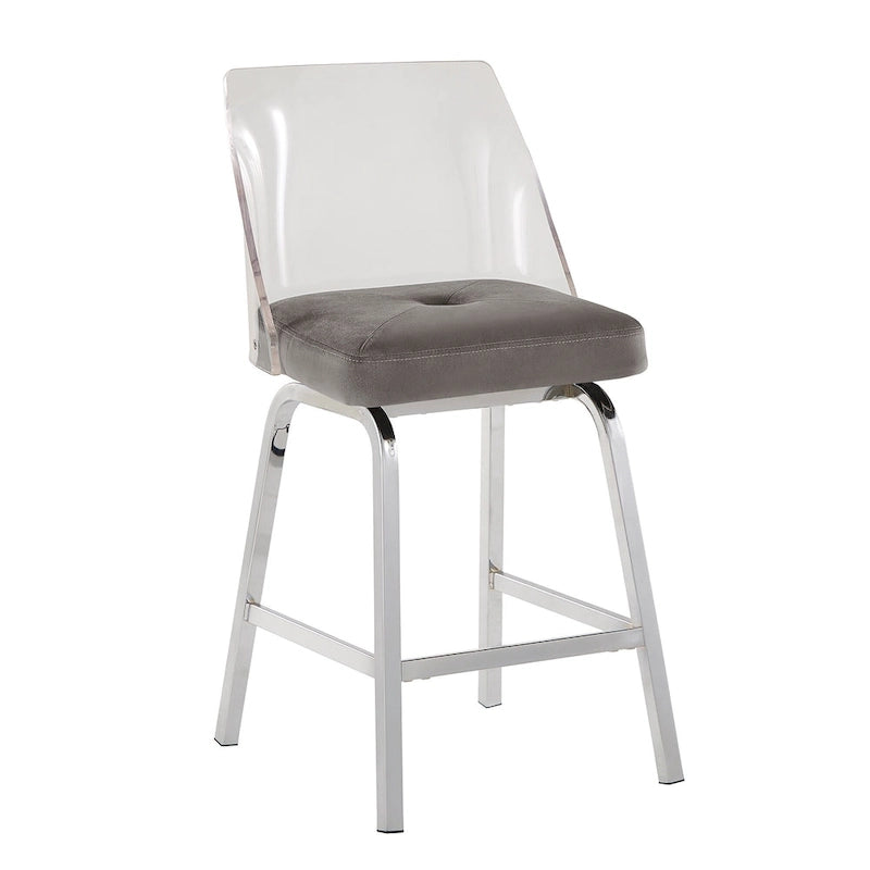 Sgabelli da bar Lennox Velvet (set da 2) di iNSPIRE Q Bold