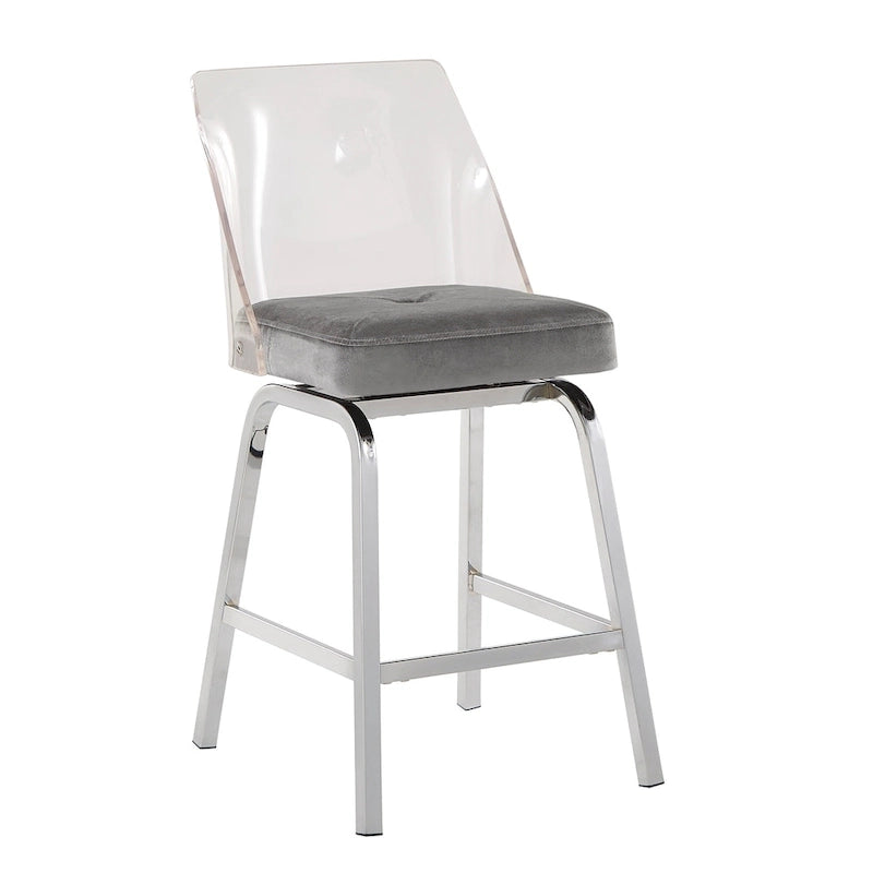 Sgabelli da bar Lennox Velvet (set da 2) di iNSPIRE Q Bold