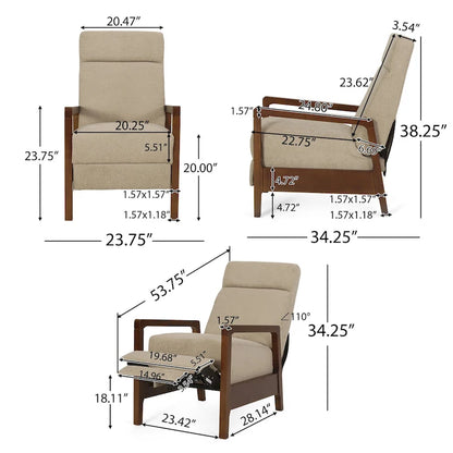 Poltrona reclinabile con schienale a cascata Neihart di Christopher Knight Home