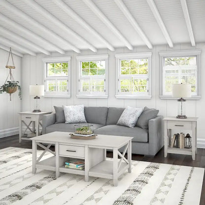 Tavolino da caffè con set di 2 tavolini laterali