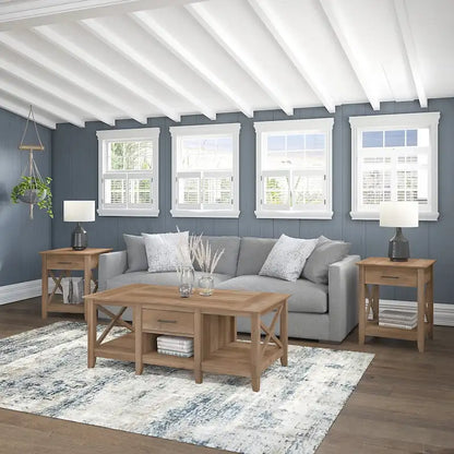 Tavolino da caffè con set di 2 tavolini laterali