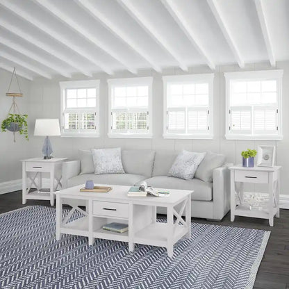 Tavolino da caffè con set di 2 tavolini laterali