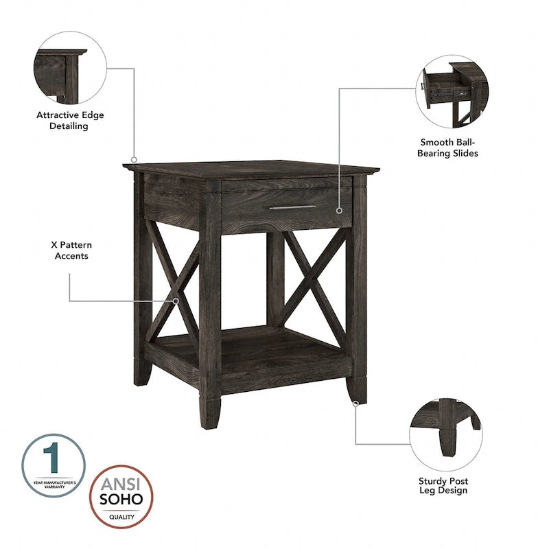 Tavolino da caffè con set di 2 tavolini laterali