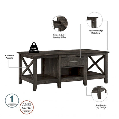 Tavolino da caffè con set di 2 tavolini laterali