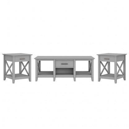 Tavolino da caffè con set di 2 tavolini laterali