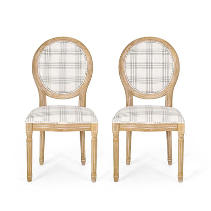 Sedie da pranzo in tessuto stile country francese Phinnaeus (set di 2) di Christopher Knight Home