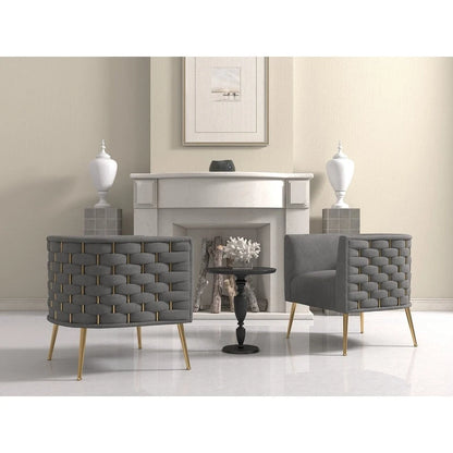 Poltrona rotonda in velluto SEYNAR Mid-Century Modern per soggiorno, set da 2