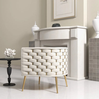 Poltrona rotonda in velluto SEYNAR Mid-Century Modern per soggiorno, set da 2