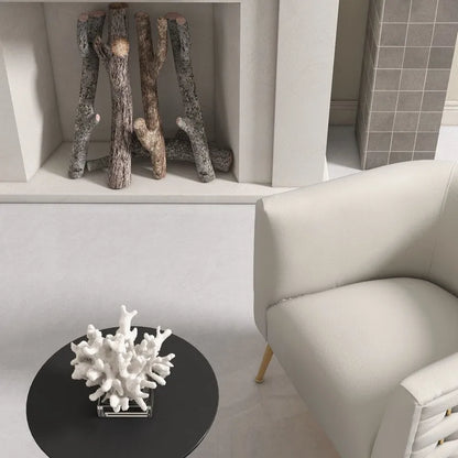 Poltrona rotonda in velluto SEYNAR Mid-Century Modern per soggiorno, set da 2