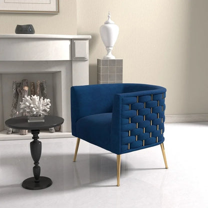 Poltrona rotonda in velluto SEYNAR Mid-Century Modern per soggiorno, set da 2