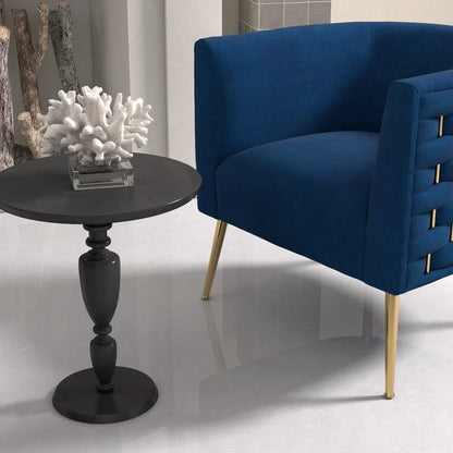 Poltrona rotonda in velluto SEYNAR Mid-Century Modern per soggiorno, set da 2