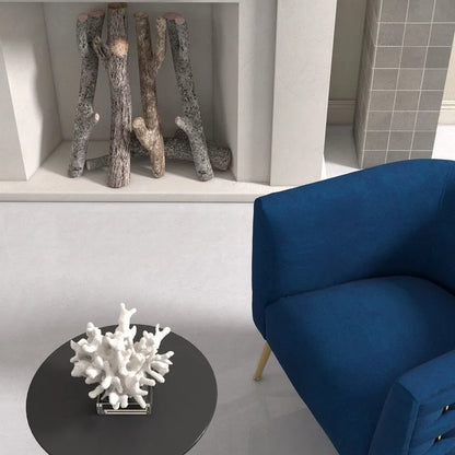 Poltrona rotonda in velluto SEYNAR Mid-Century Modern per soggiorno, set da 2