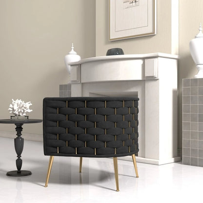 Poltrona rotonda in velluto SEYNAR Mid-Century Modern per soggiorno, set da 2