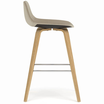 Sgabello da bar in legno curvato WYNDENHALL Cacey Mid Century Modern (set di 2) - 20,7 x 21,1 x 36,6