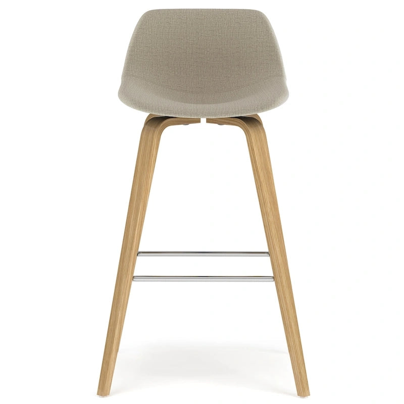 Sgabello da bar in legno curvato WYNDENHALL Cacey Mid Century Modern (set di 2) - 20,7 x 21,1 x 36,6