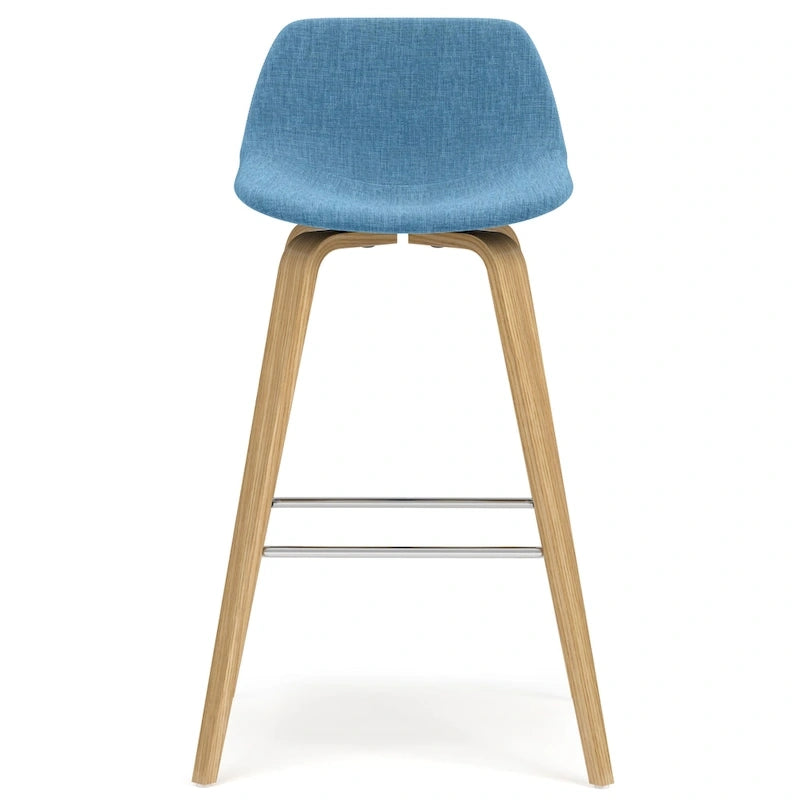 Sgabello da bar in legno curvato WYNDENHALL Cacey Mid Century Modern (set di 2) - 20,7 x 21,1 x 36,6