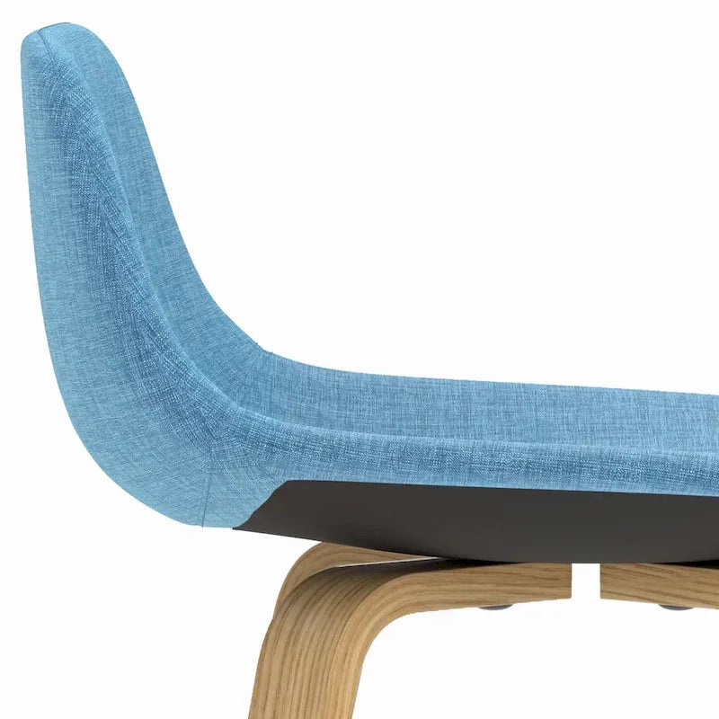 Sgabello da bar in legno curvato WYNDENHALL Cacey Mid Century Modern (set di 2) - 20,7 x 21,1 x 36,6