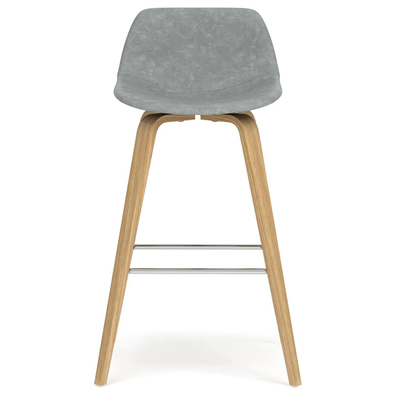 Sgabello da bar in legno curvato WYNDENHALL Cacey Mid Century Modern (set di 2) - 20,7 x 21,1 x 36,6