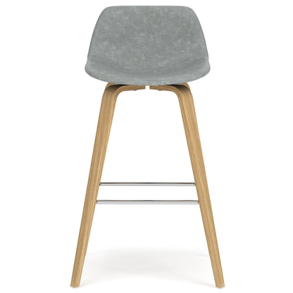 Sgabello da bar in legno curvato WYNDENHALL Cacey Mid Century Modern (set di 2) - 20,7 x 21,1 x 36,6