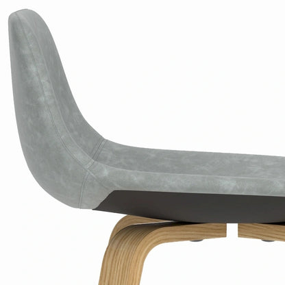 Sgabello da bar in legno curvato WYNDENHALL Cacey Mid Century Modern (set di 2) - 20,7 x 21,1 x 36,6