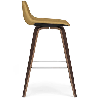 Sgabello da bar in legno curvato WYNDENHALL Cacey Mid Century Modern (set di 2) - 20,7 x 21,1 x 36,6