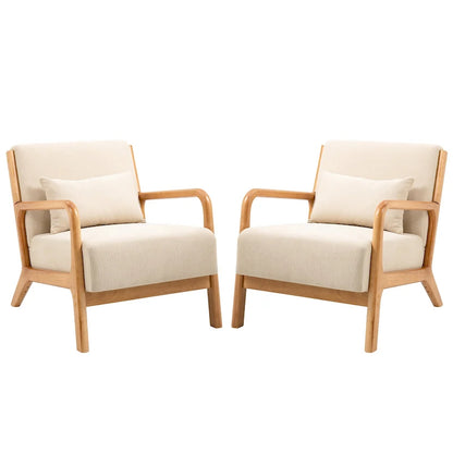 Poltrone imbottite con cuscini, set da 2