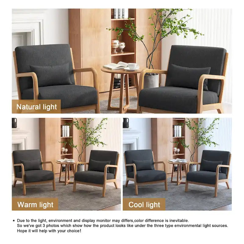 Poltrone imbottite con cuscini, set da 2