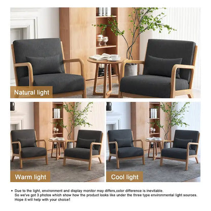 Poltrone imbottite con cuscini, set da 2