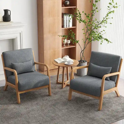 Poltrone imbottite con cuscini, set da 2