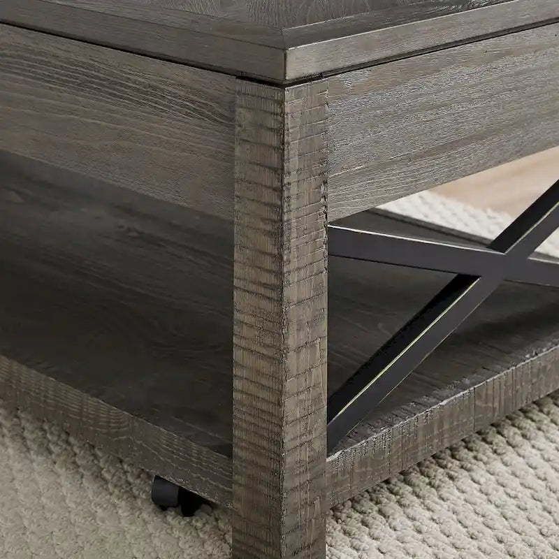 Tavolino da caffè Steve Silver Dawson in legno di deriva anticato con piano sollevabile