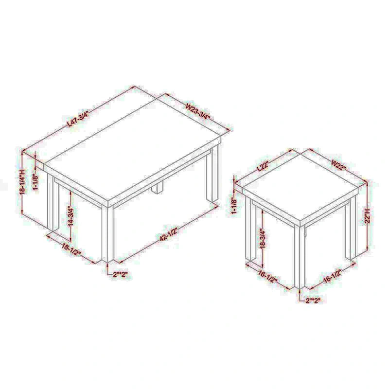 Set di 3 tavolini da caffè e tavolini laterali in legno Boisee Transitional Natural Tone da 48 pollici di Furniture of America