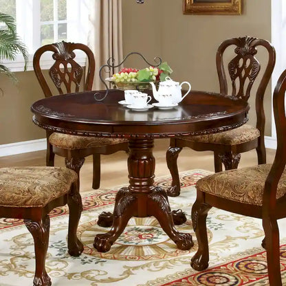 Furniture of America Carpia Formal Brown Cherry 48-inch Dining Table