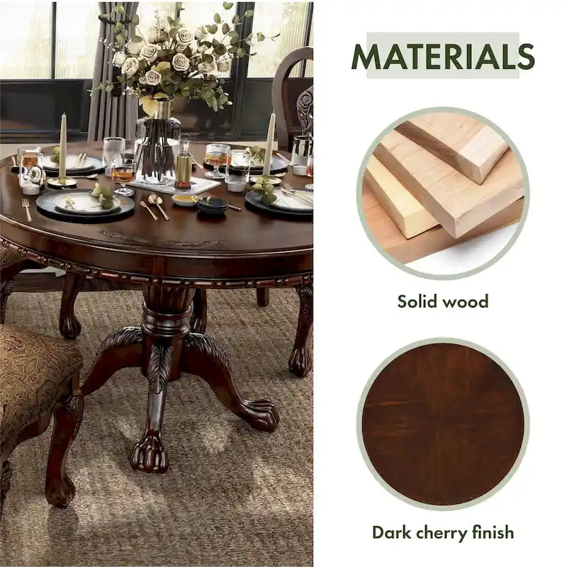 Tavolo da pranzo Carpia Formal Brown Cherry da 48 pollici di Furniture of America