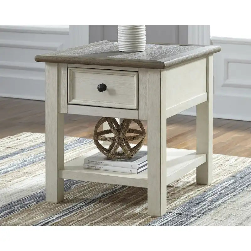 Bolanburg Antique White/Brown Casual End Table
