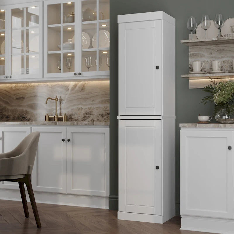 100% Solid Wood 16.5   Kitchen Pantry Cabinet with Doors by Palace Imports