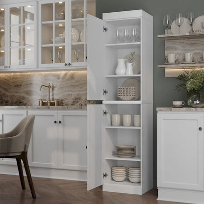 Mobile dispensa da cucina in legno massello al 100% da 16,5 pollici con ante di Palace Imports