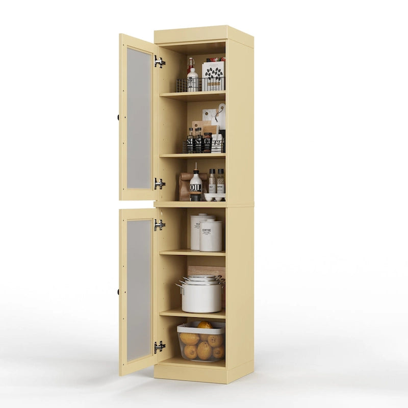 Mobile dispensa da cucina in legno massello al 100% da 16,5 pollici con ante di Palace Imports