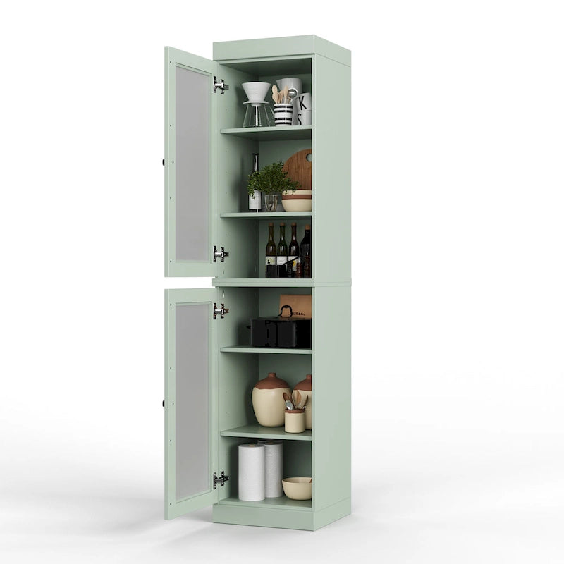 Mobile dispensa da cucina in legno massello al 100% da 16,5 pollici con ante di Palace Imports