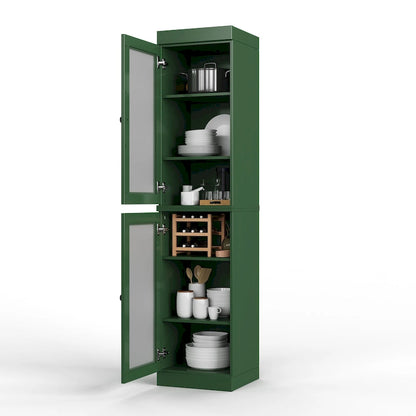 Mobile dispensa da cucina in legno massello al 100% da 16,5 pollici con ante di Palace Imports