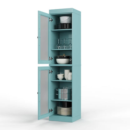 Mobile dispensa da cucina in legno massello al 100% da 16,5 pollici con ante di Palace Imports