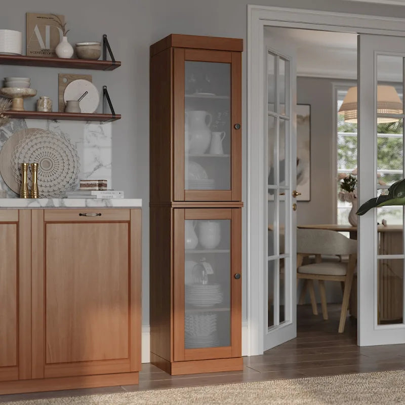 Mobile dispensa da cucina in legno massello al 100% da 16,5 pollici con ante di Palace Imports