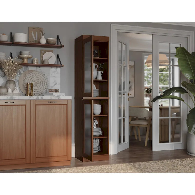 Mobile dispensa da cucina in legno massello al 100% da 16,5 pollici con ante di Palace Imports