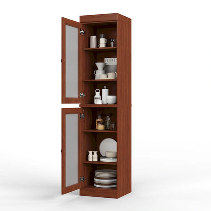 Mobile dispensa da cucina in legno massello al 100% da 16,5 pollici con ante di Palace Imports