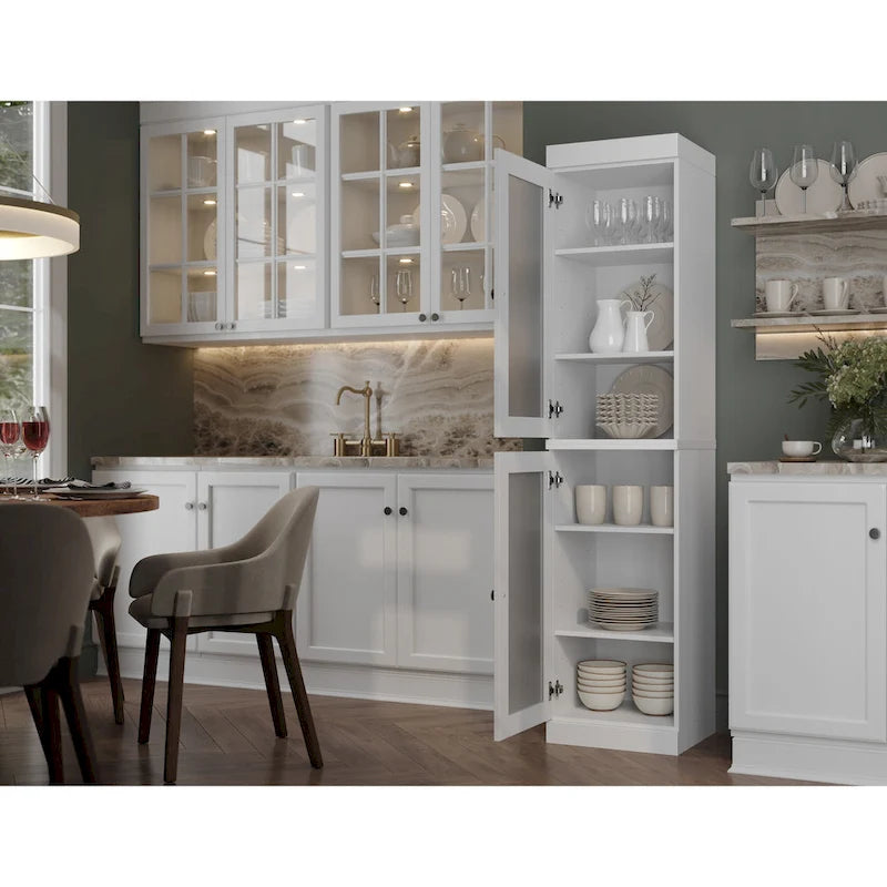 Mobile dispensa da cucina in legno massello al 100% da 16,5 pollici con ante di Palace Imports