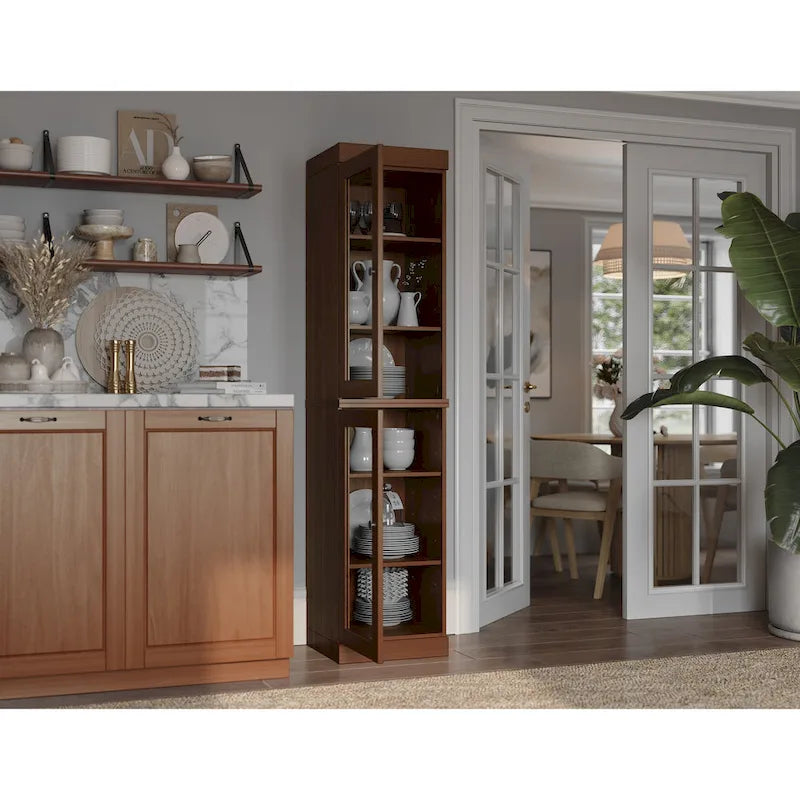 Mobile dispensa da cucina in legno massello al 100% da 16,5 pollici con ante di Palace Imports