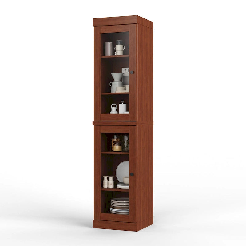 Mobile dispensa da cucina in legno massello al 100% da 16,5 pollici con ante di Palace Imports